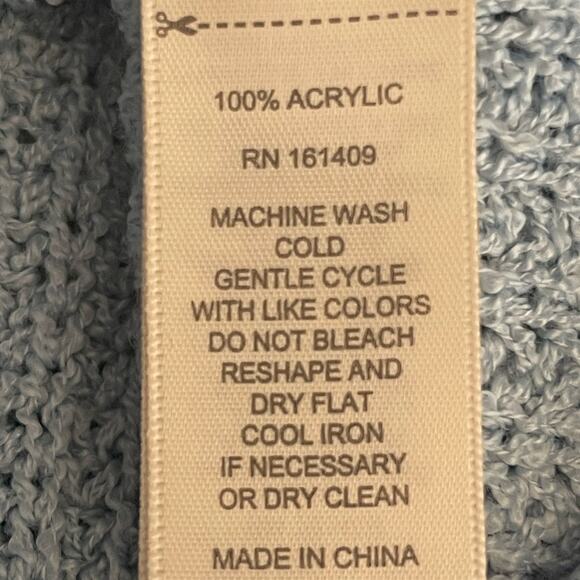 Griege Powder Blue Short Sleeve Knit Capsule Sweater S - Picture 7 of 8